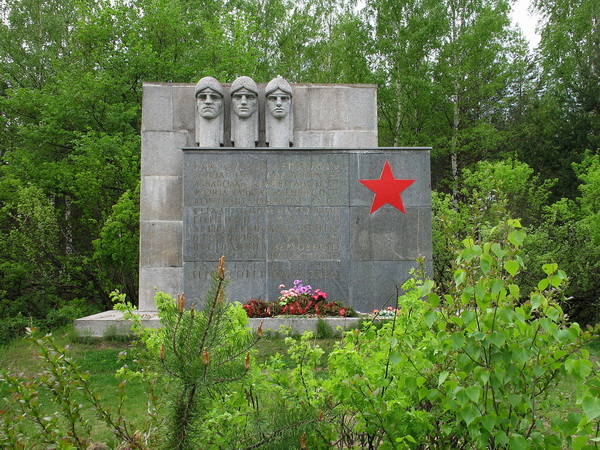 Братская могила на станции Лемболово (общий вид)