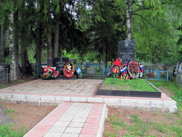 Братская могила в посёлке Неболчи (общий вид)