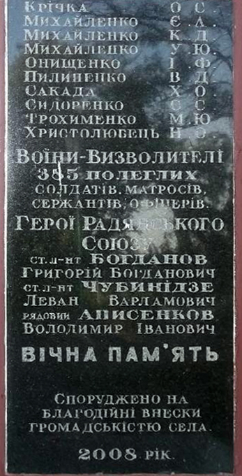 Братская могила в селе Жукин (вид 2)