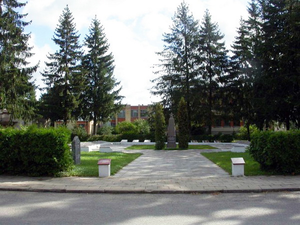 Воинское кладбище в посёлке Немунеле Радвилишкис (общий вид)