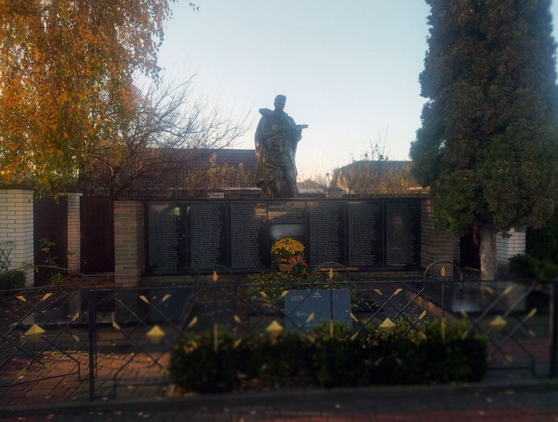 Памятник погибшим землякам в селе Гнедин (общий вид)