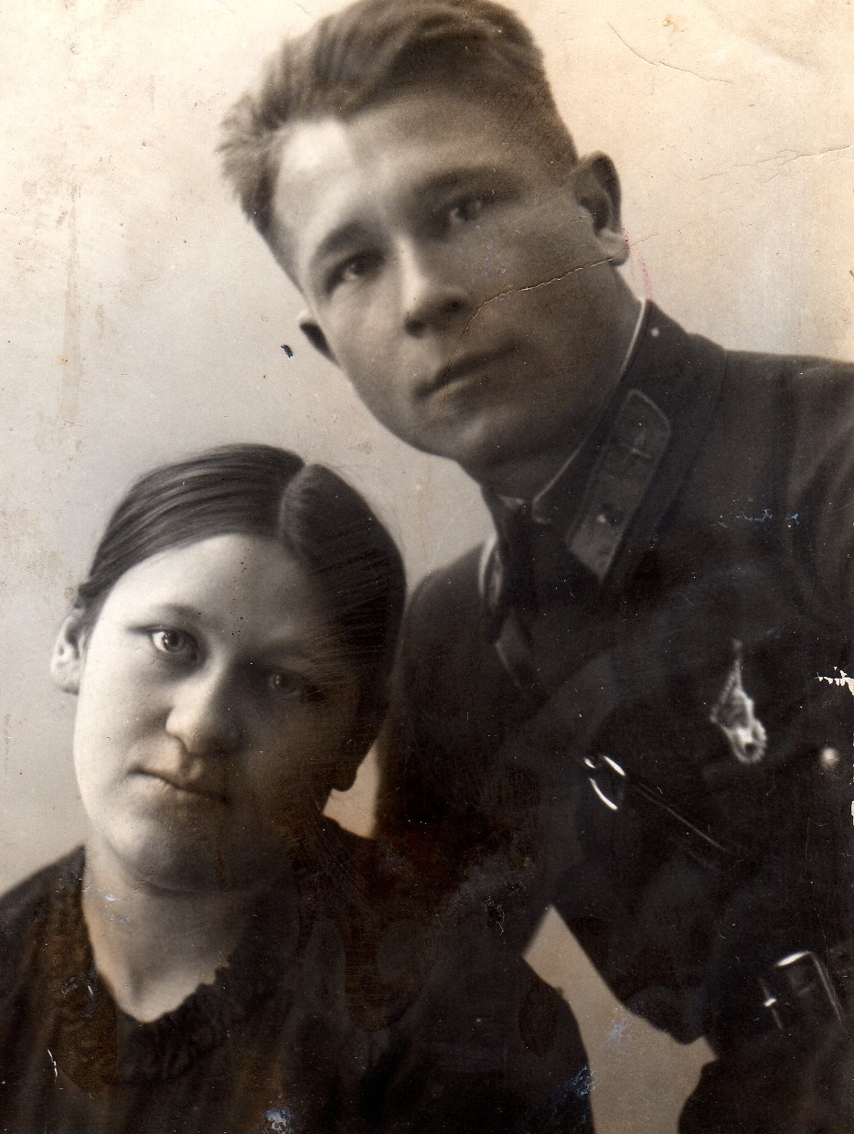 Родионов М.А. вместе с женой Клавдией Михайловной